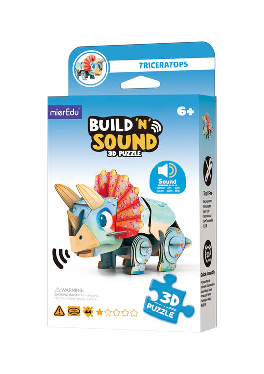 Build 'n' Sound 3D Puzzle Triceratops