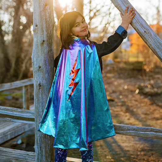 Blue Lightning Cape (Size 5-6)