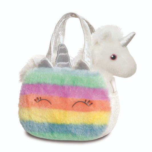 Fancy Pals Unicorn with Fluffy Rainbow Bag