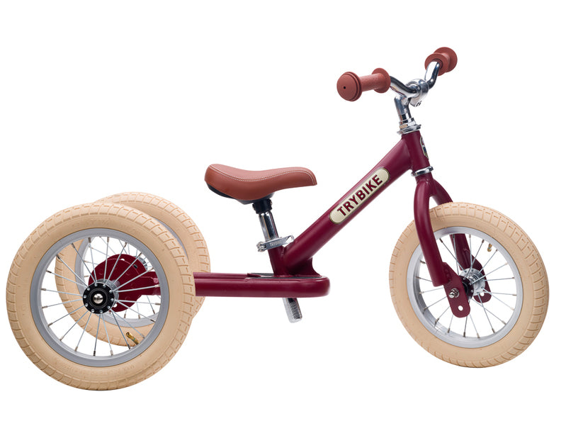 Trybike - Matt Red Vintage with Cream Tyres *PRE ORDER*