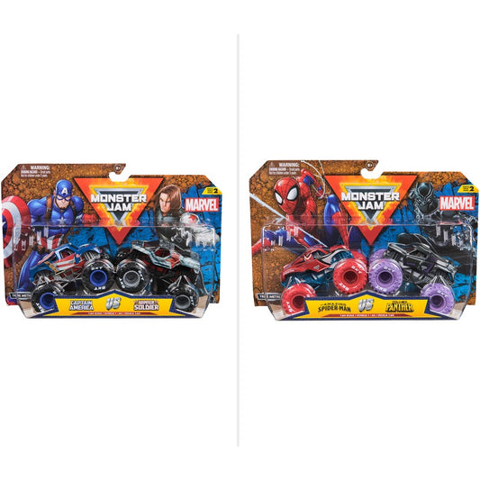 Monster Jam 1:64 Diecast Marvel 2 Pack