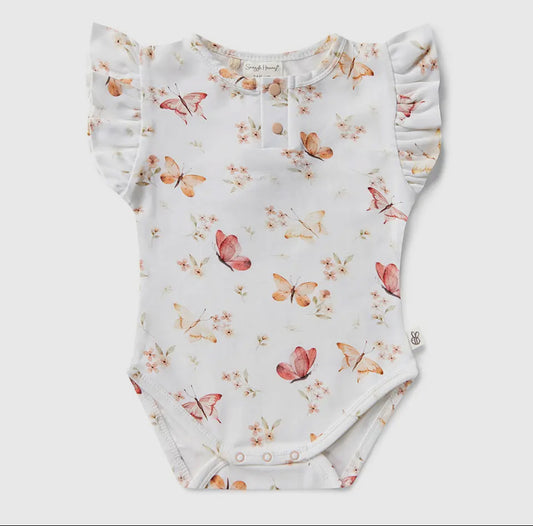 Butterfly Organic Growsuit - Snuggle Honey