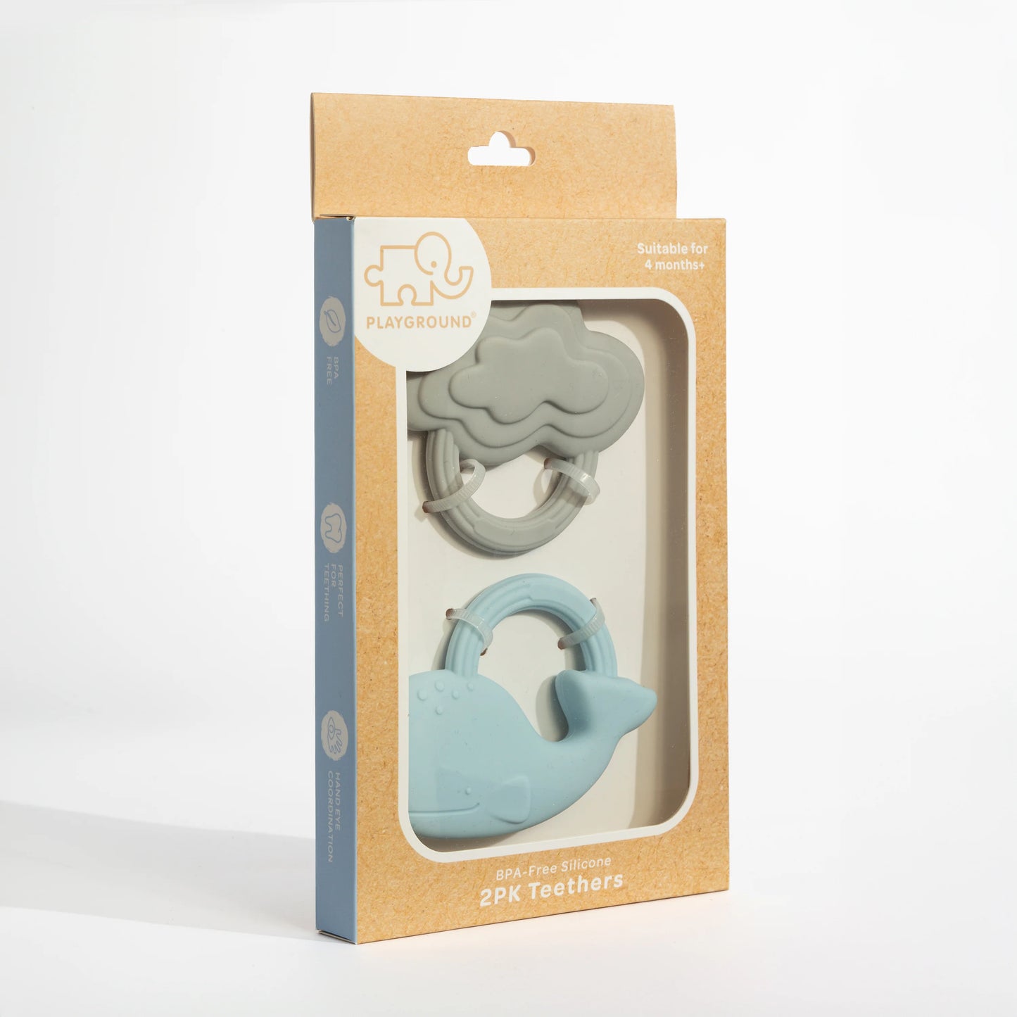 Silicone Teether 2 Pack - Whale & Cloud