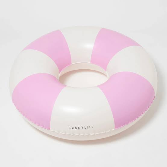 Tube Pool Ring - Bubblegum Pink Stripe SUNNYLIFE