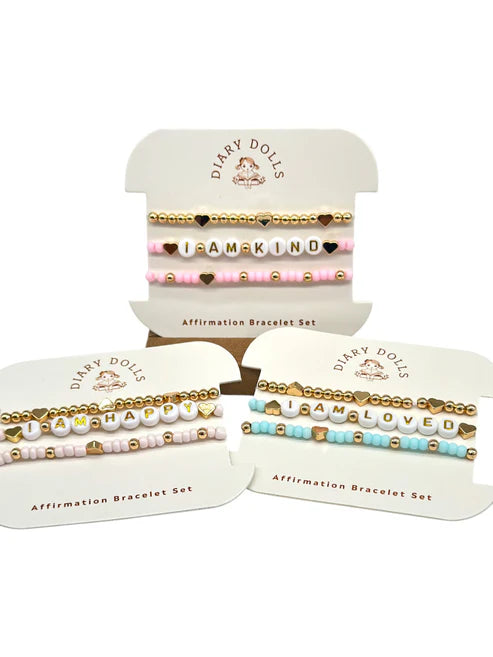 Affirmation Bracelet Set - Diary Dolls (assorted)