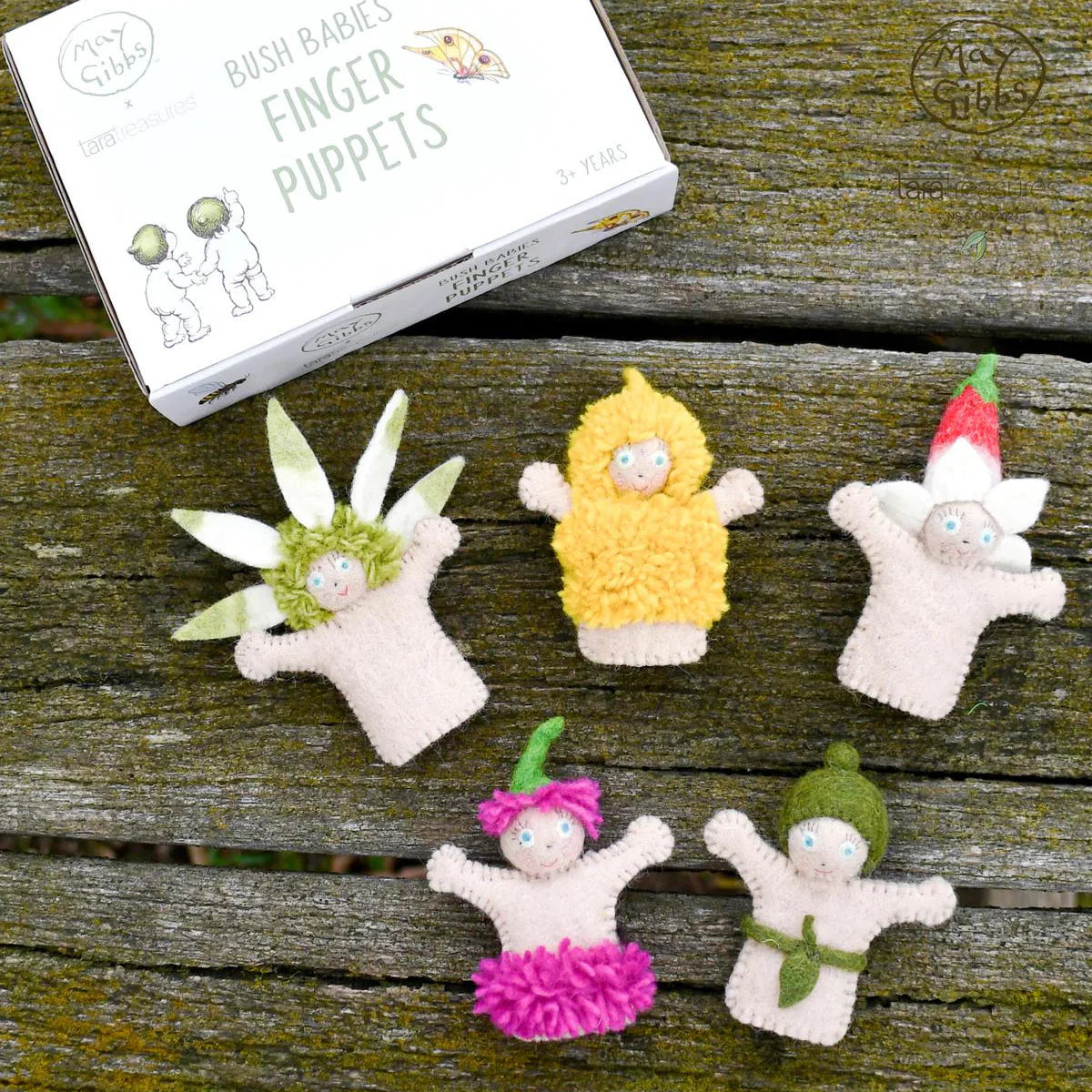 May Gibbs' Bush Babies Felt Finger Puppet Set