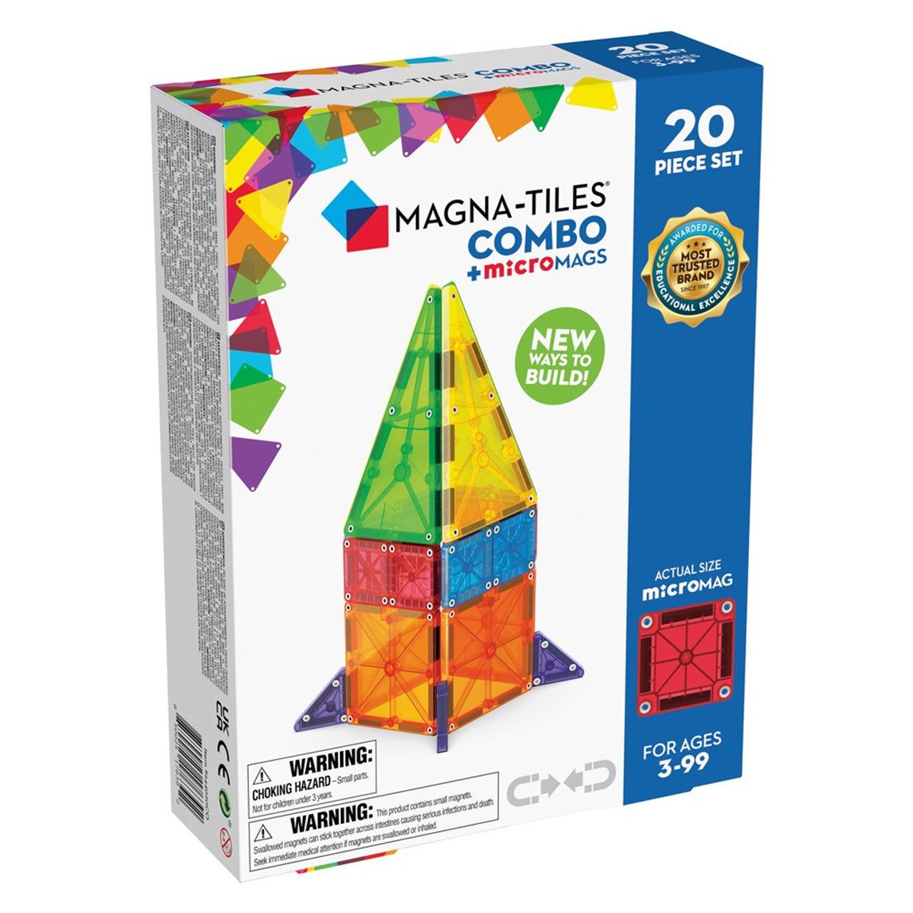 MAGNA-TILES  Combo 20-Piece Magnetic Construction Set