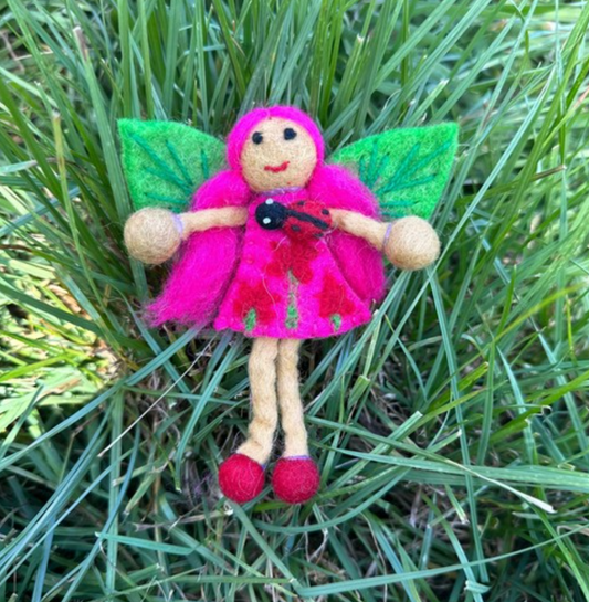 Felt Ladybug Fairy Small