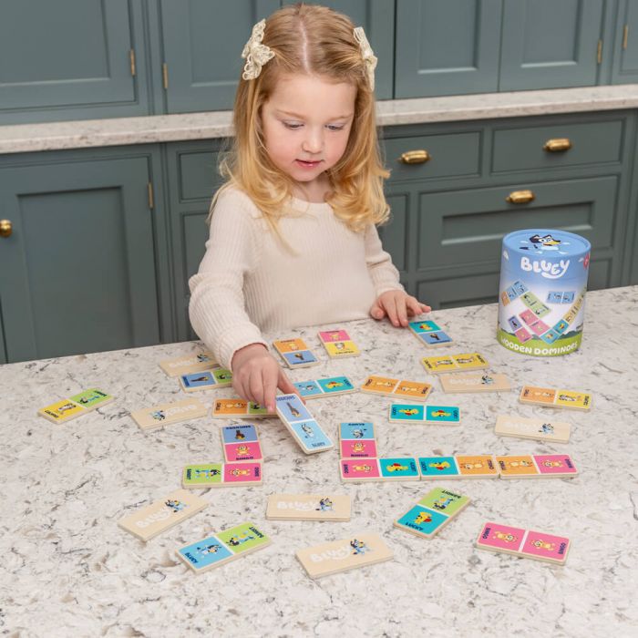 Bluey Wooden Dominoes