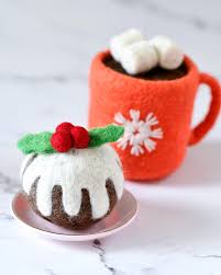 Tara Treasures Felt Christmas Pudding - Round