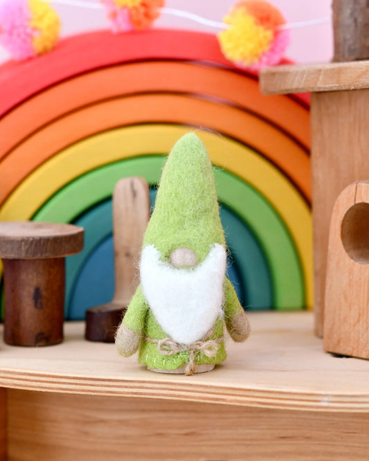 Felt Gnome Peg Doll - Lime Green