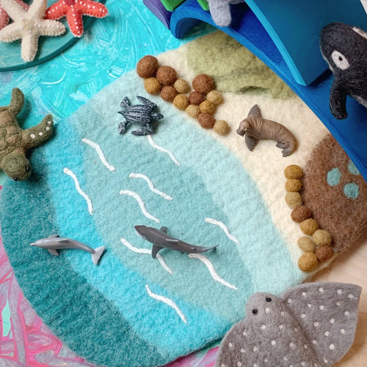 Sea, Beach and Rockpool Play Mat Playscape