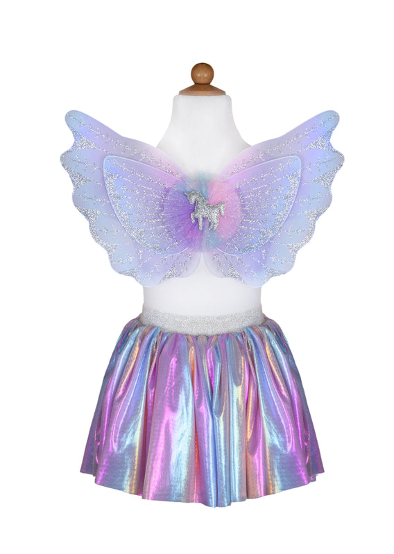 Pastel Magical Unicorn Skirt & Wings (Size 4-6)