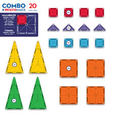 MAGNA-TILES  Combo 20-Piece Magnetic Construction Set