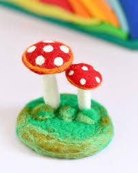 Felt Red Mushroom Toadstool - Tara Treasures