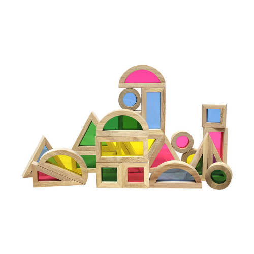 See Through Rainbow Blocks - 24pc